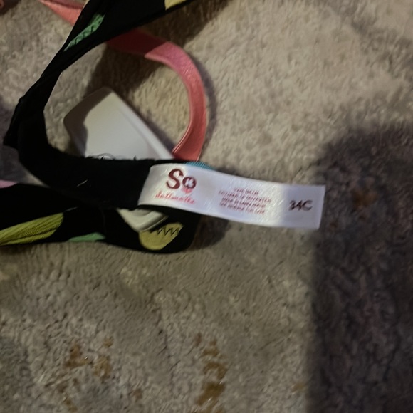 So Black Push Up Bra with Lace - Picture 3 of 4